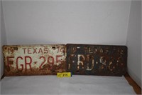 Vintage Texas License Plates 1977,1966
