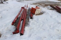 (5) Assorted 4" Grain Auger Parts Approx 95"-232"