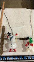 Vintage hand drill with plug in snowmen, intested