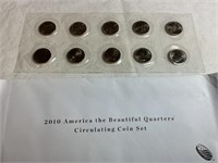 2010 Americas beautiful quarters coin set