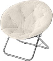 Urban Shop Faux Fur Saucer Chair, White