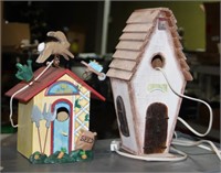 2 DECORATIVE BIRD HOUSES