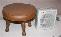 SPACE HEATER & FOOT STOOL