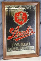 STROH'S FOR REAL BEER LOVERS MIRROR 14X21