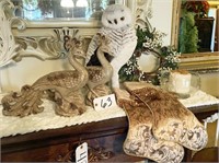 Owl, Terra Cotta Peacocks, Candle, Stockings