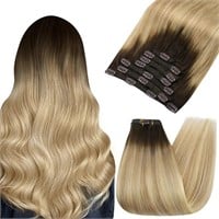 Ugeat 16 Inch 100% Brazilian Remy Clip in Human