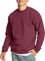 Hanes mens Ecosmart Sweatshirt, Maroon, Small US