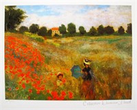 Claude Monet POPPIES NEAR ARGENTEUIL Estate Signed