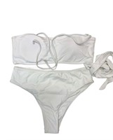 2 Piece Swim Suit - White - Size L