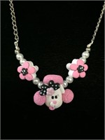 HAND CRAFTED NECKLACE / POLYMER CLAY /  PUPPY