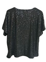 H & M Black Sequined Top - Size M