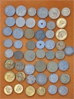 OLD GREEK COINS lot of 49 pre-Euro collectible