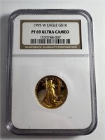1995 W $10 gold eagle coin
