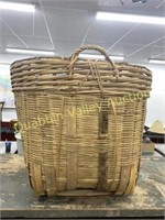 LARGE BAMBOO BASKET WITH HANDLES