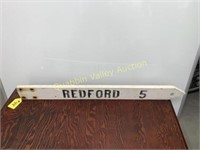 DOUBLE SIDED WOODEN REDFORD SIGN