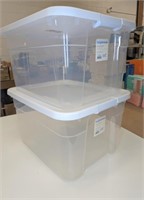 2 New Brightroom Latching Clear Storage Boxes 66QT