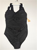 New Kona Sol Size XL (16-18) Black Swimsuit