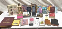 Religious Lot, Bibles, Rosary Beads, Decor & More