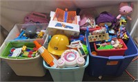 3 Bins of Kids of Toys & More