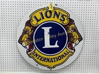 PORCELAIN INTERNATIONAL LIONS CLUB SIGN