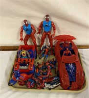 Tray of Spider-Man’s Figures, Car & More