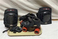 Vintage Riedell Racing Skates & knee Pads