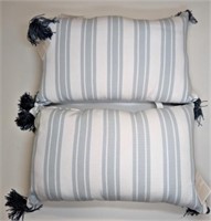2 New Decorative Throw Pillows 16x10"