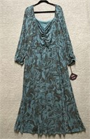 NEW $40 (3xl) Long Sleeve Cinched Maxi Dress