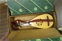 Two wooden toy musical instruments