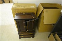 Two wooden doll wardrobes - as is - need repair -