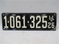 1926 Illinois license plate.