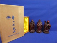 Shou - Shan Boxed Stone Ware Figurines