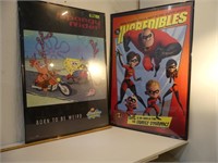 Kids posters framed incredibles and sponge bob