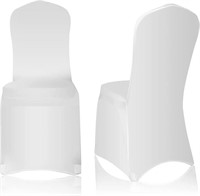 EMART 50 PC Spandex Chair Cover,White Seat Covers
