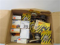 Box of New Thermostats, Radiator Caps, Caliper Rep