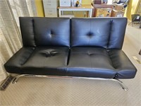 DHP Emma Futon with Bonded Leather and Chrome Feet