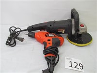 B&D 3/8 Drill / 7" Variable Speed Polisher