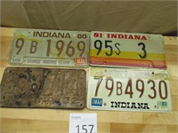Four Cool Indiana License Plates
