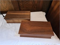 2 Solid Wood Trinket Boxes