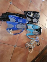 Flippers, Goggles and 3 Masks