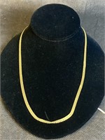 14K Gold Flat Chain Necklace, 19" L. 3.8 dwt