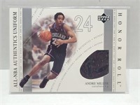 2002 UD Andre Miller Jersey Card