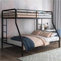 Twin-Over-Full Bunk Bed with Metal Frame
