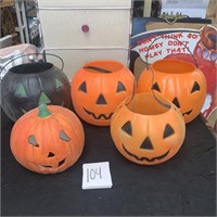 pumpkin trick or treat pails