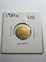 1925 $2.5 Gold Indian coin