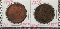 1849 & 1850 Large Cents