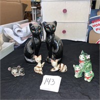 MCM cat knick knacks and salt and pepper shakers