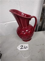 USA Pottery pitcher red, #808