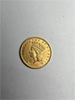 1861 US Indian princess 1$ gold coin