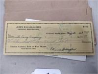 Stack of General Merchandise checks - 1950's